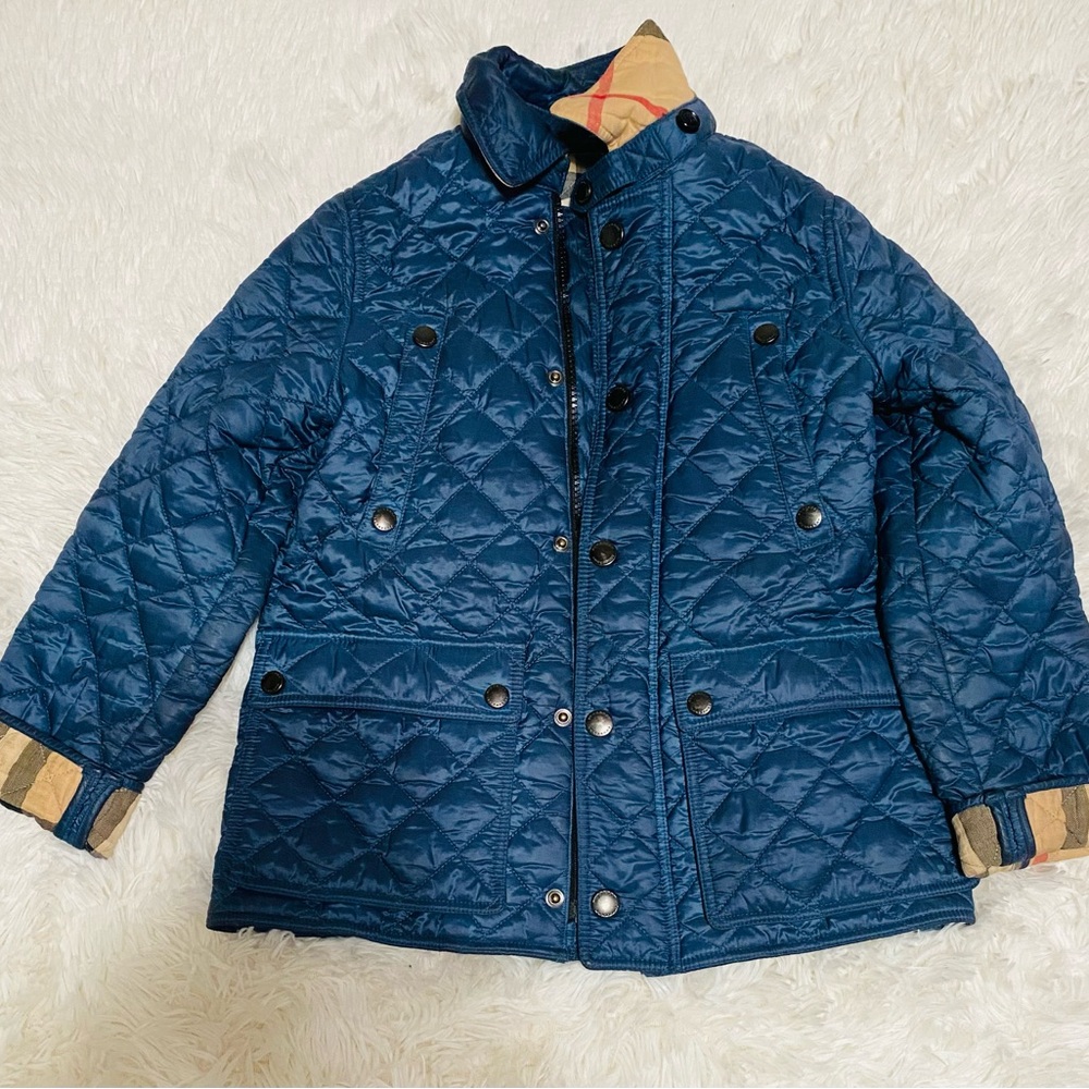 Burberry Boys Quilted Blue Jacket